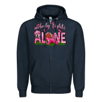Navy Football Nobody Fights Alone Zipper Hoodie - texasbilliewilder