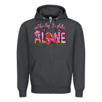 Smoke Football Nobody Fights Alone Zipper Hoodie - texasbilliewilder