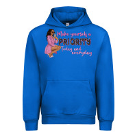 Cobalt make yourself a priority today and everyday afro w Urban Hoodie - NancyCooperArtShop