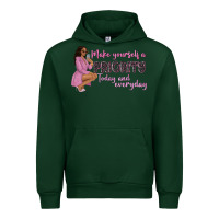 Foreset Green make yourself a priority today and everyday afro w Urban Hoodie - NancyCooperArtShop