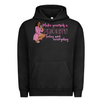 Pigment Black make yourself a priority today and everyday afro w Urban Hoodie - NancyCooperArtShop