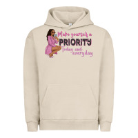 Pigment French Oak make yourself a priority today and everyday afro w Urban Hoodie - NancyCooperArtShop