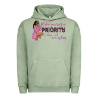 Pigment Oil Green make yourself a priority today and everyday afro w Urban Hoodie - NancyCooperArtShop
