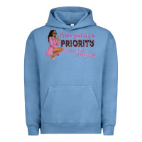 Pigment Pebble Blue make yourself a priority today and everyday afro w Urban Hoodie - NancyCooperArtShop