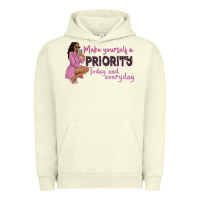 Pigment Pistachio make yourself a priority today and everyday afro w Urban Hoodie - NancyCooperArtShop