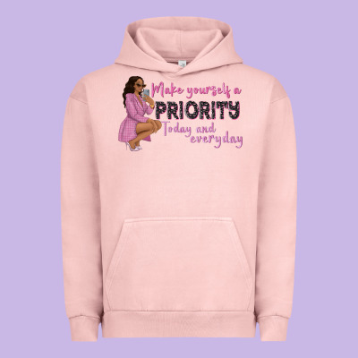 Make Yourself A Priority Today And Everyday Afro W Urban Hoodie Designed By Nancycooperartshop