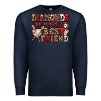 Navy diamonds are a girl's best friend baseball Premium Sweatshirt - Jasminsmagicworld