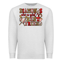 Oatmeal Heather diamonds are a girl's best friend baseball Premium Sweatshirt - Jasminsmagicworld