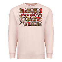 Diamonds Are A Girl's Best Friend Baseball Premium Sweatshirt | Teevron