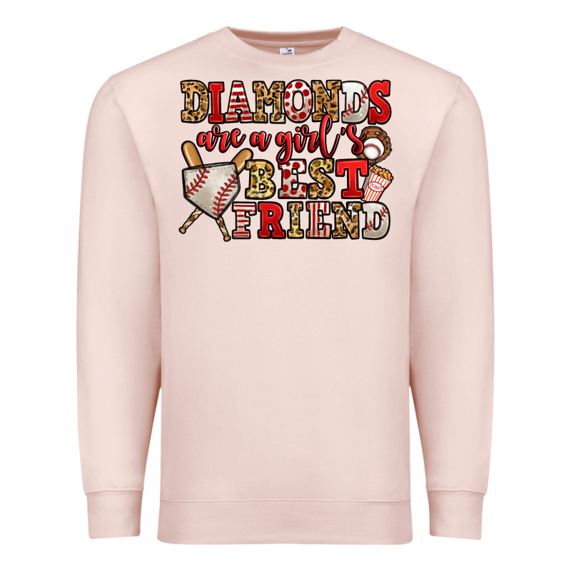 Diamonds Are A Girl's Best Friend Baseball Premium Sweatshirt by Jasminsmagicworld | Teevron