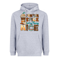 Heather Grey pumpkin spice everything nice Heavyweight Hoodie - AdoDesignShop