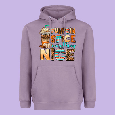 Pumpkin Spice Everything Nice Heavyweight Hoodie Designed By Adodesignshop
