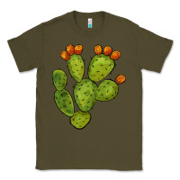Army Green cactus Classic Tee - BarkalooDesign