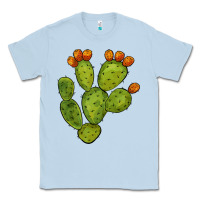 Dusty Blue cactus Classic Tee - BarkalooDesign