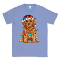 Colony Blue toy poodle with christmas lights Classic Tee - RanaPortraitStore