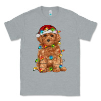 Heather Grey toy poodle with christmas lights Classic Tee - RanaPortraitStore