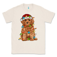 Natural toy poodle with christmas lights Classic Tee - RanaPortraitStore