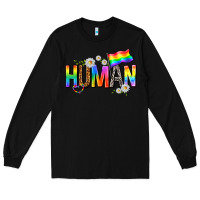 Black human with daisies Long Sleeve Tee - texasbilliewilder