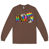 Chestnut human with daisies Long Sleeve Tee - texasbilliewilder