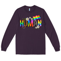 Plum human with daisies Long Sleeve Tee - texasbilliewilder