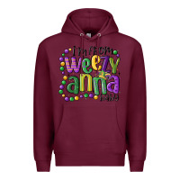 Burgundy i'm from weezy anna baby mardi gras Premium Hoodie - MaliasSmallBusiness