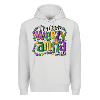 Dove Grey i'm from weezy anna baby mardi gras Premium Hoodie - MaliasSmallBusiness
