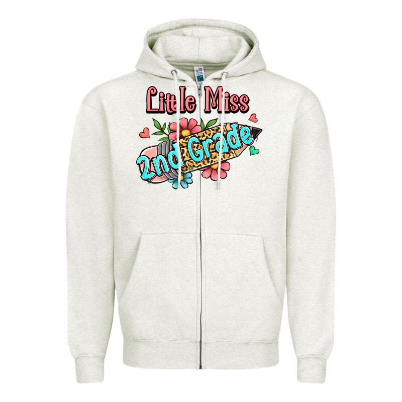 Little Miss Second Grade Zipper Hoodie by RanaPortraitStore | Teevron