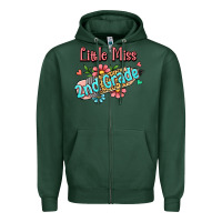 Sports Green little miss second grade Zipper Hoodie - RanaPortraitStore