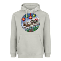 Moon Dust santa claus with deer christmas ornament Heavyweight Hoodie - BundleAndBundleShop