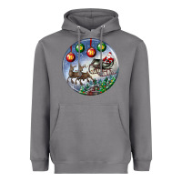 Storm santa claus with deer christmas ornament Heavyweight Hoodie - BundleAndBundleShop