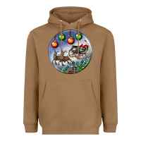 Toasted Coconut santa claus with deer christmas ornament Heavyweight Hoodie - BundleAndBundleShop