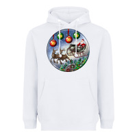 White santa claus with deer christmas ornament Heavyweight Hoodie - BundleAndBundleShop