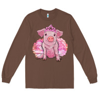 Chestnut Balerina pig with tutu Long Sleeve Tee - RanaPortraitStore