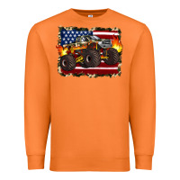 Carrot american flag monster truck Premium Sweatshirt - Artiststas