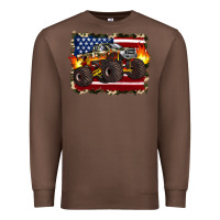 Chestnut american flag monster truck Premium Sweatshirt - Artiststas