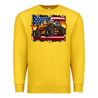 Lemon american flag monster truck Premium Sweatshirt - Artiststas