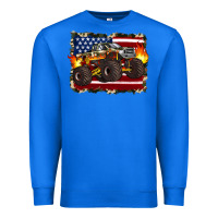 True Royal american flag monster truck Premium Sweatshirt - Artiststas