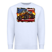 White american flag monster truck Premium Sweatshirt - Artiststas