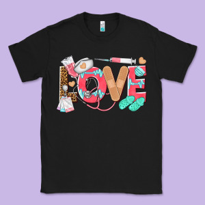 Nurse Love Classic Tee Designed By Texasbilliewilder