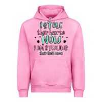 Fuchsia Pink i stole their hearts now i am stealing their last Urban Hoodie - MaliasSmallBusiness