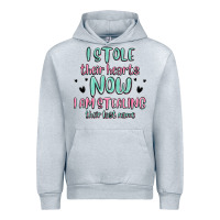 Heather Grey i stole their hearts now i am stealing their last Urban Hoodie - MaliasSmallBusiness