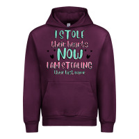 Mauve Wine i stole their hearts now i am stealing their last Urban Hoodie - MaliasSmallBusiness