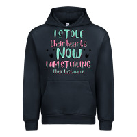 Navy i stole their hearts now i am stealing their last Urban Hoodie - MaliasSmallBusiness