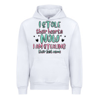 White i stole their hearts now i am stealing their last Urban Hoodie - MaliasSmallBusiness