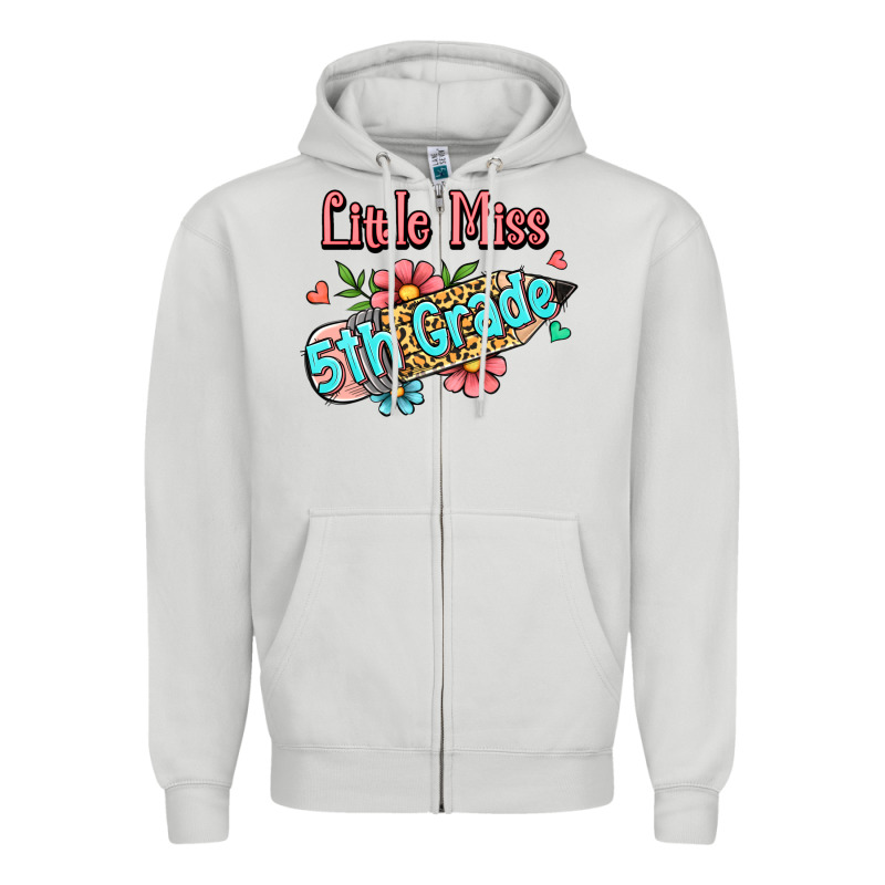 Little Miss Fifth Grade Zipper Hoodie by RanaPortraitStore | Teevron