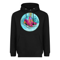 Black ice skate christmas ornament Heavyweight Hoodie - BundleAndBundleShop