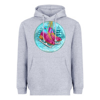 Heather Grey ice skate christmas ornament Heavyweight Hoodie - BundleAndBundleShop