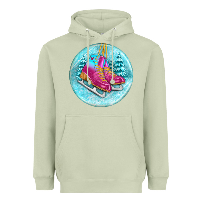 Ice Skate Christmas Ornament Heavyweight Hoodie by BundleAndBundleShop | Teevron