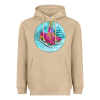 Mushroom ice skate christmas ornament Heavyweight Hoodie - BundleAndBundleShop