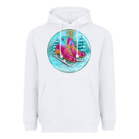 White ice skate christmas ornament Heavyweight Hoodie - BundleAndBundleShop